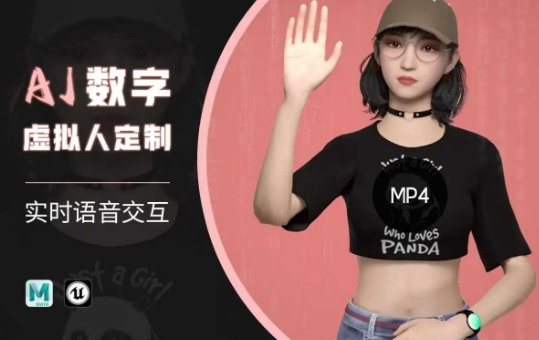 Ai数字人虚拟(智能体)实时语音交互特训营，​自行定制超写实角色AI数字人交互技术-超好资源网
